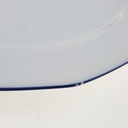 [458168087] Speiseteller Essteller 24,5 cm Marienbad Ingres Weiss blauer Rand gebraucht - akzeptabel Bild 5