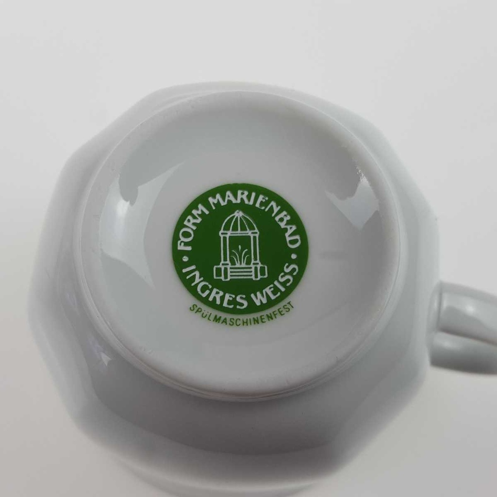 [458168090] Kaffeetasse Marienbad Ingres Weiss blauer Rand gebraucht - sehr gut Bild 6
