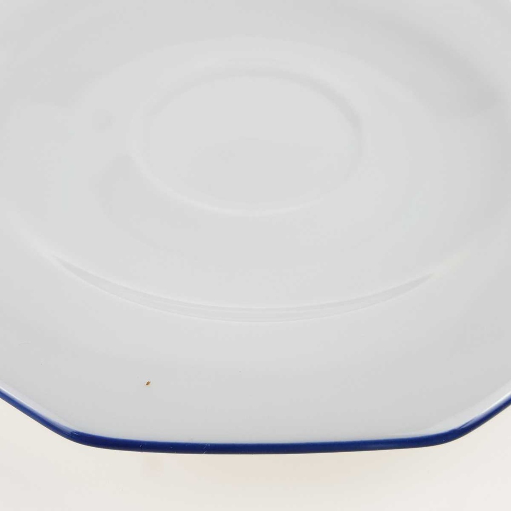 [458168091] Untertasse für Kaffee 15,5 cm Marienbad Ingres Weiss blauer Rand gebraucht - gut Bild 3