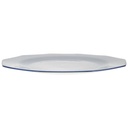 [458168092] Kuchenteller 19,5 cm Marienbad Ingres Weiss blauer Rand gebraucht - gut Bild 2