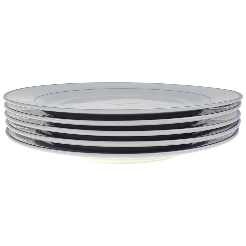 [2119280] 5er Set Speiseteller Essteller 24,4 cm Ritzenhoff & Breker Snap Basic Blau Bild 2