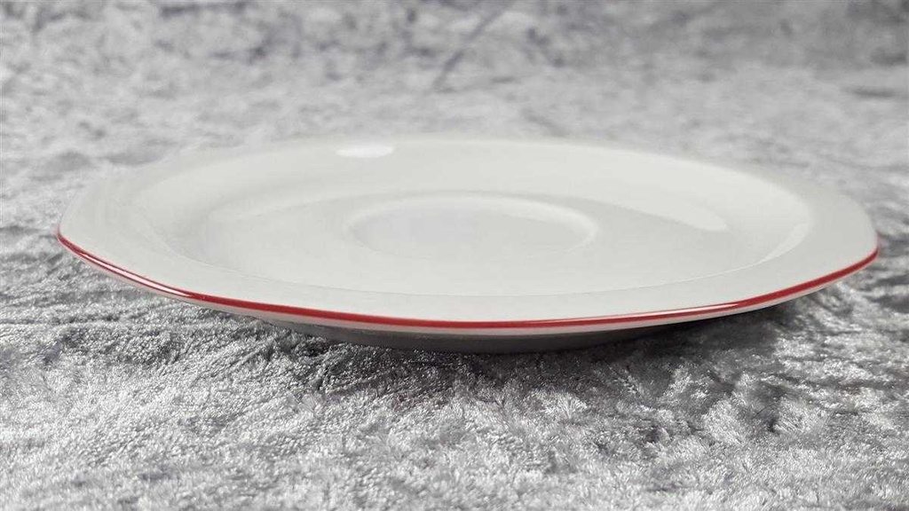 [45816815] Untertasse für Kaffee 15,2 cm Thomas Porzellan Festival Luzern roter Rand Rot gebraucht - gut Bild 3