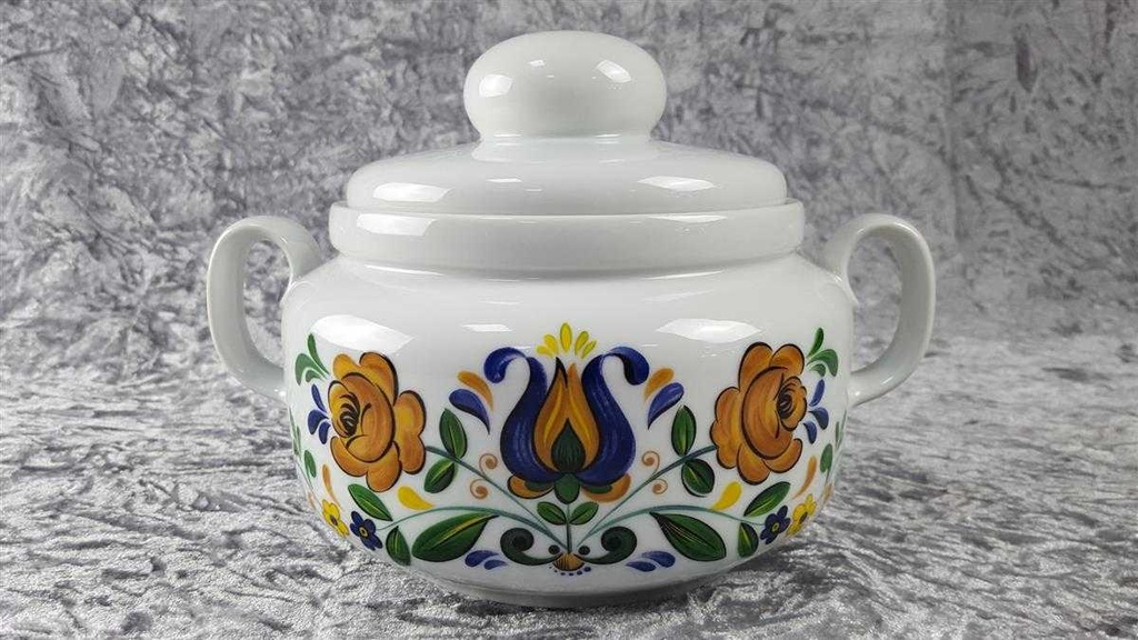 [45816817] Ragoutterrine Servierschüssel 2 L Winterling Schwarzenbach Blumen gebraucht - sehr gut Bild 3