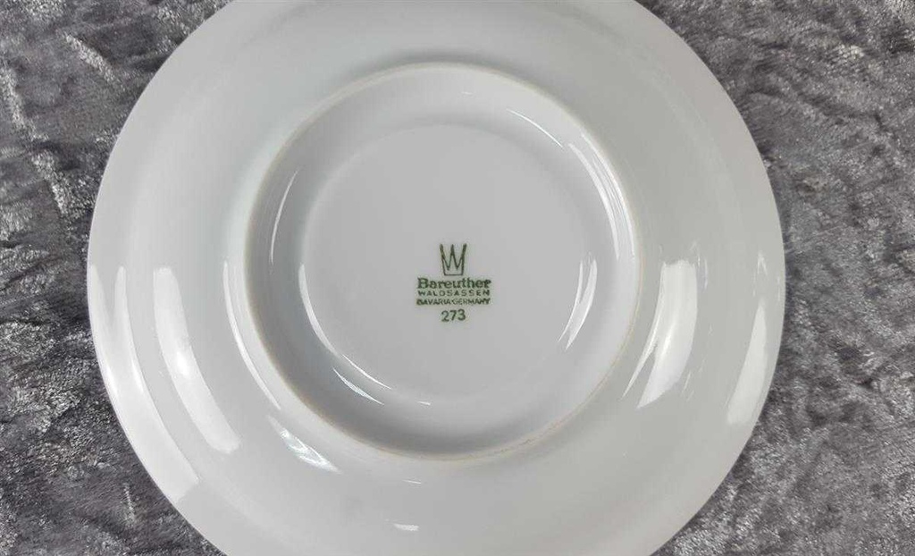 [45816822] Untertasse für Kaffee Tee Kaffee/Tee/Suppe 14,8 cm Bareuther Waldsassen Sonstige Formen Weiß gebraucht - gut Bild 3