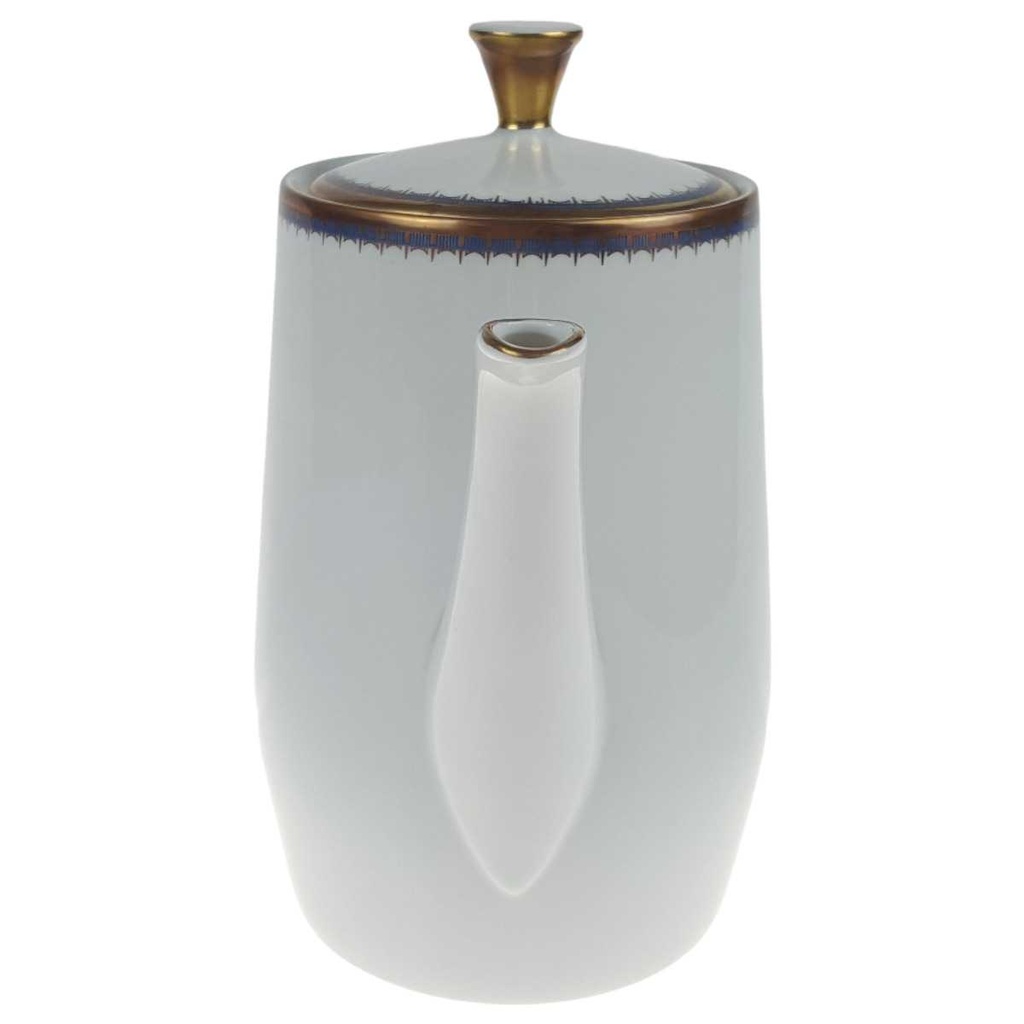 [458168259] Kaffeekanne Goldrand 1,2 L PMR Jaeger & Co Bavaria Blau Gold Dekor gebraucht - gut Bild 2