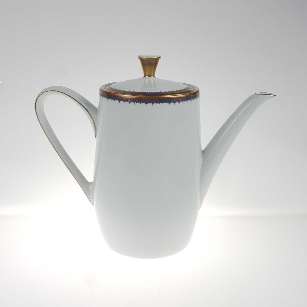 [458168259] Kaffeekanne Goldrand 1,2 L PMR Jaeger & Co Bavaria Blau Gold Dekor gebraucht - gut Bild 3
