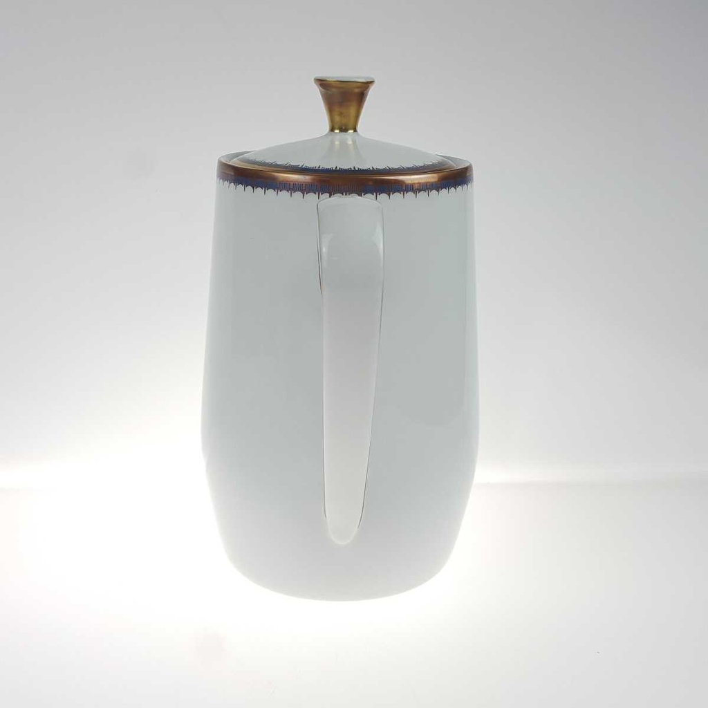 [458168259] Kaffeekanne Goldrand 1,2 L PMR Jaeger & Co Bavaria Blau Gold Dekor gebraucht - gut Bild 4