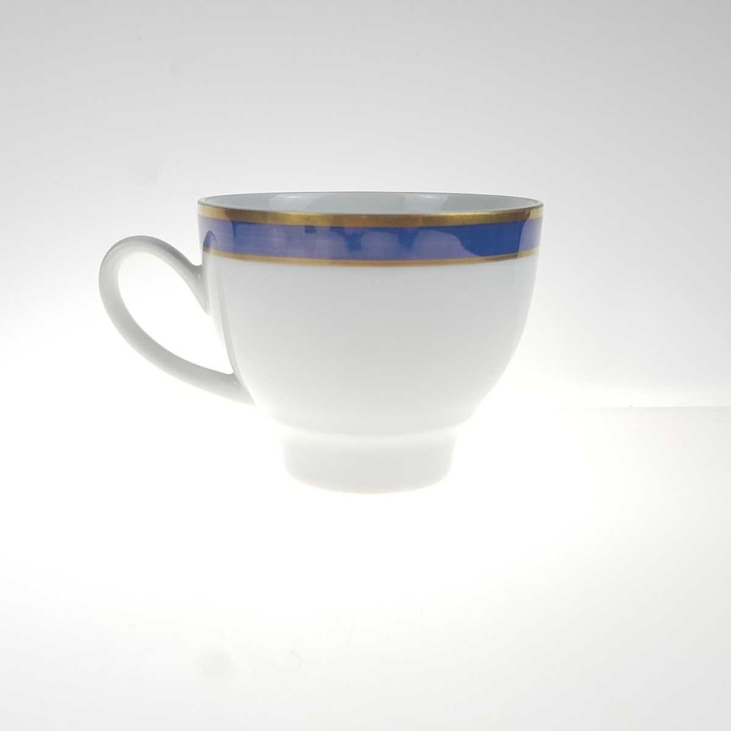 [458168265] Kaffeetasse Goldrand 0,2 L Seltmann Weiden Vohenstrauß weiß Blau Dekor Blaudekor gebraucht - gut Bild 3