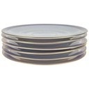 [2119283] 6er Set Untertasse Goldrand 14,9 cm Seltmann Weiden Vohenstrauß weiß Blau Dekor Blaudekor gebraucht - gut Bild 2