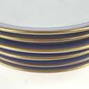 [2119283] 6er Set Untertasse Goldrand 14,9 cm Seltmann Weiden Vohenstrauß weiß Blau Dekor Blaudekor gebraucht - gut Bild 3