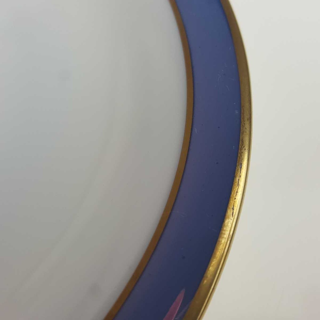 [2119283] 6er Set Untertasse Goldrand 14,9 cm Seltmann Weiden Vohenstrauß weiß Blau Dekor Blaudekor gebraucht - gut Bild 6