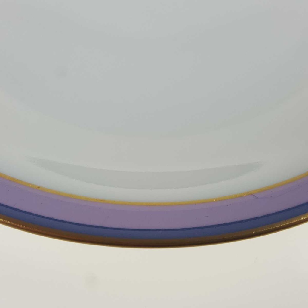 [2119284] 6er Set Kuchenteller Goldrand 19,3 cm Seltmann Weiden Vohenstrauß weiß Blau Dekor Blaudekor gebraucht - gut Bild 6