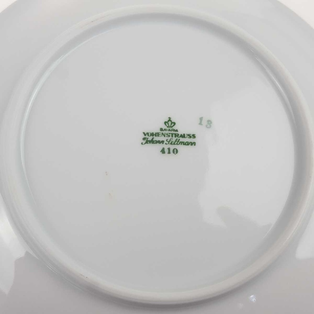[2119284] 6er Set Kuchenteller Goldrand 19,3 cm Seltmann Weiden Vohenstrauß weiß Blau Dekor Blaudekor gebraucht - gut Bild 8