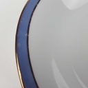[458168268] Servierplatte Goldrand 32,8x20,6 cm Schaller Blauband weiß Bavaria gebraucht - gut Bild 3