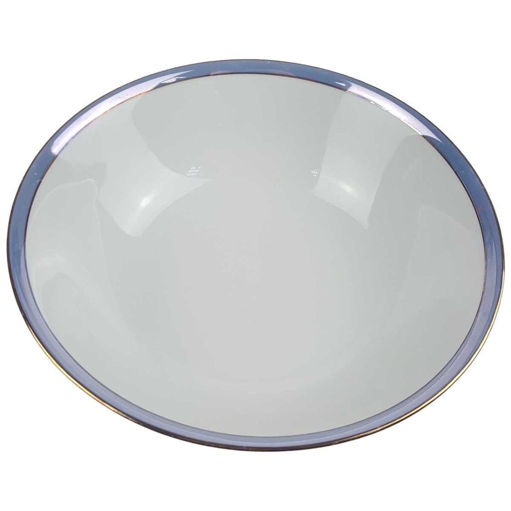 [458168271] Schüssel Goldrand 25,2 cm Schaller Blauband weiß Bavaria gebraucht - akzeptabel Bild 2