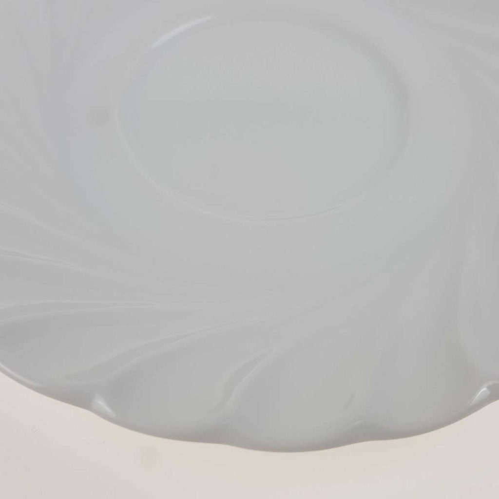 [2119285] 6er Set Untertasse 14,8 cm Marienbad Ingres Weiss Wellenmuster gebraucht - gut Bild 4