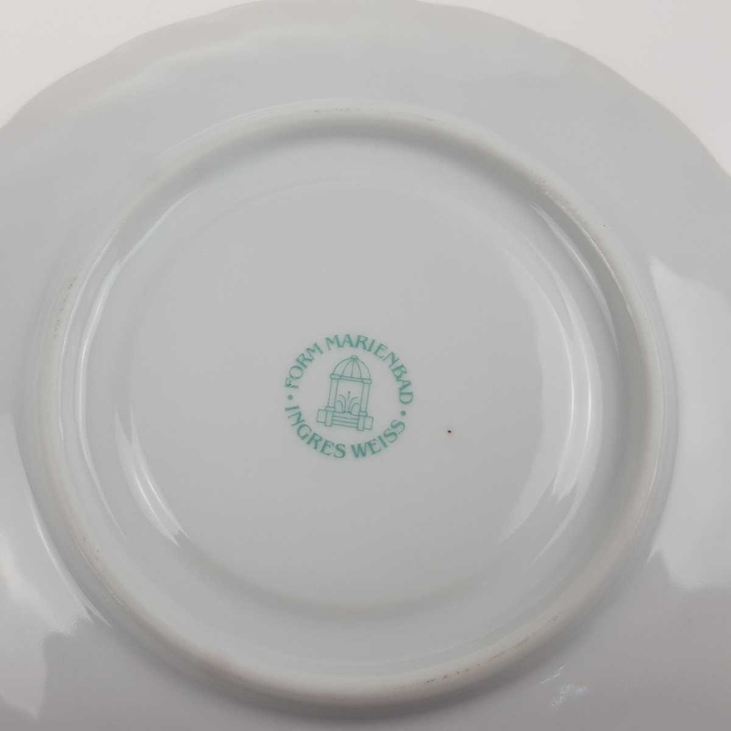 [2119285] 6er Set Untertasse 14,8 cm Marienbad Ingres Weiss Wellenmuster gebraucht - gut Bild 5