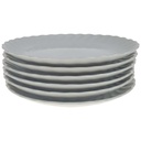 [2119286] 6er Set Kuchenteller 19,3 cm Marienbad Ingres Weiss Wellenmuster gebraucht - gut Bild 2