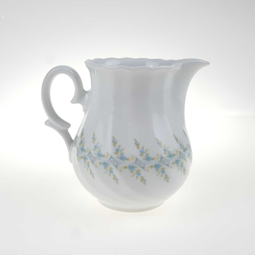 [458168278] Milchkännchen 0,22 L Schirnding Bavaria Pallas Blaue Blumen Weiß Blumenranke gebraucht - gut Bild 3