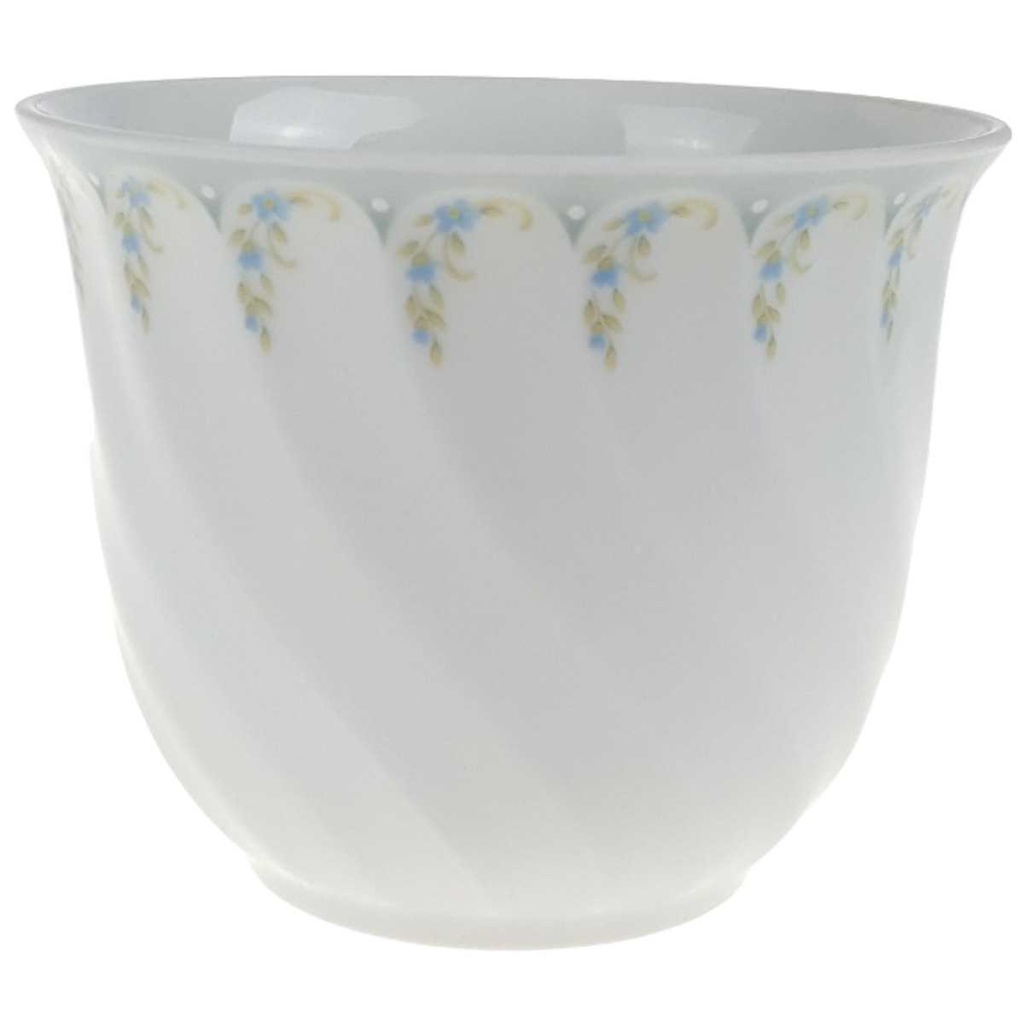 [458168279] Kaffeetasse Schirnding Bavaria Pallas Blaue Blumen Weiß Blumenranke gebraucht - gut Bild 2