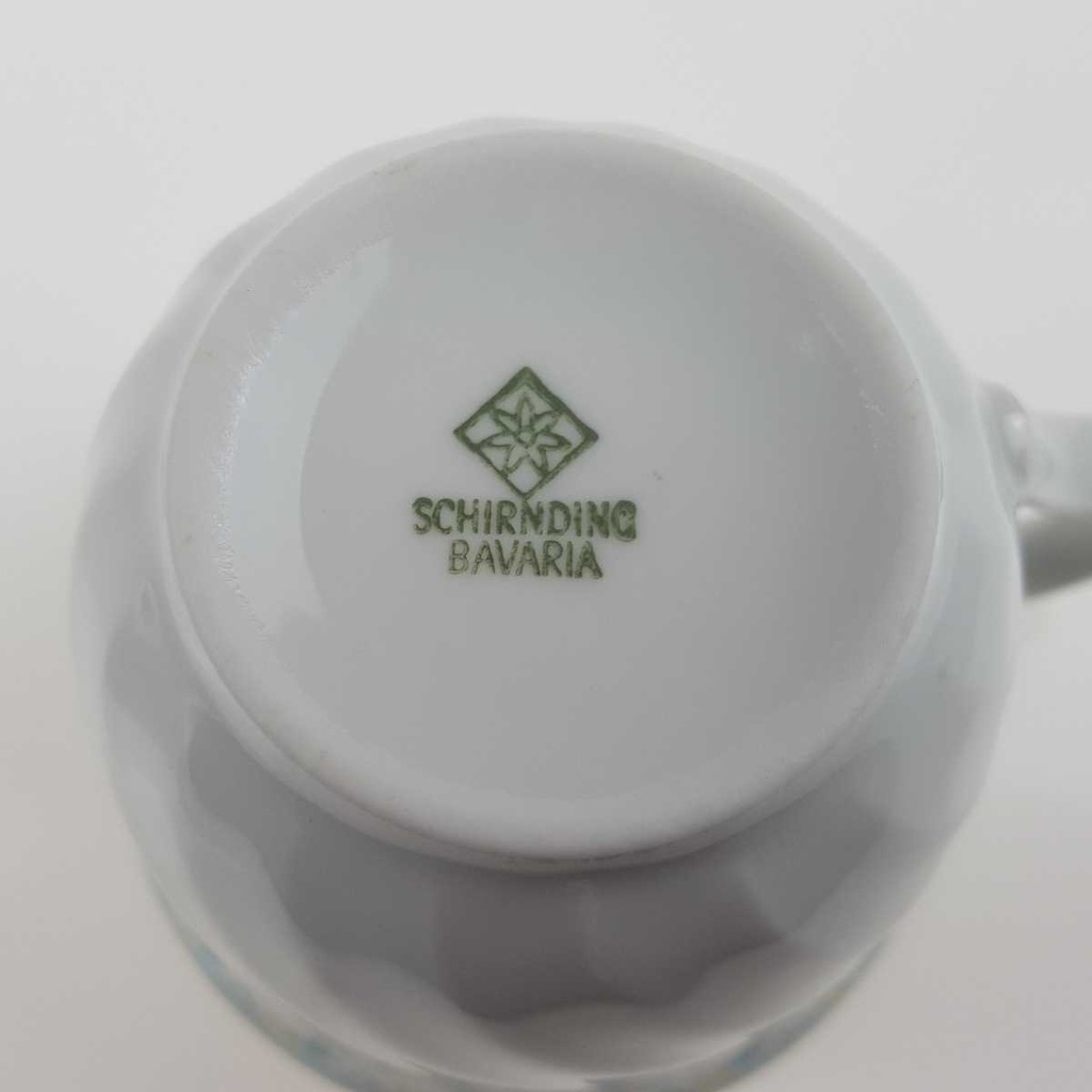 [458168279] Kaffeetasse Schirnding Bavaria Pallas Blaue Blumen Weiß Blumenranke gebraucht - gut Bild 5