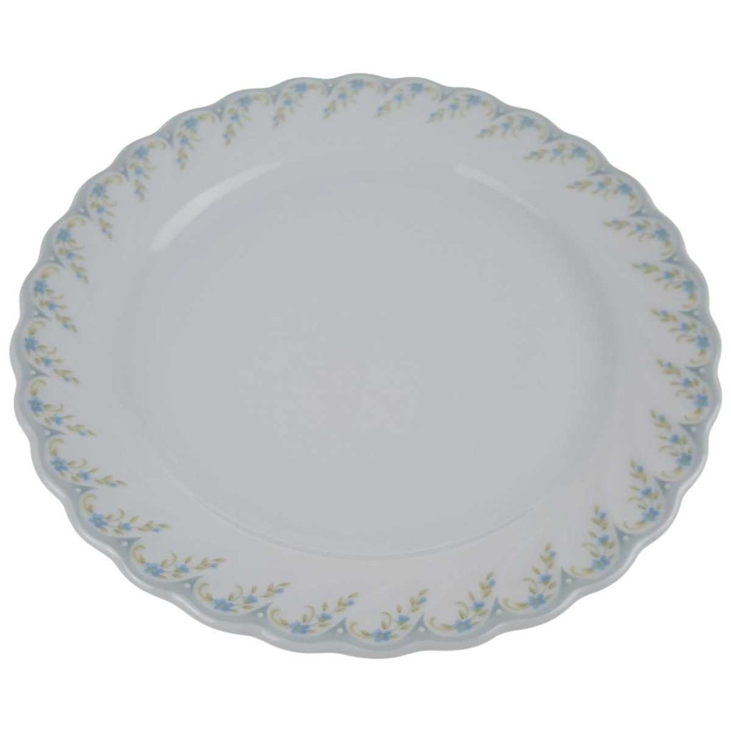[458168281] Kuchenteller Dessertteller 19,5 cm Schirnding Bavaria Pallas Blaue Blumen Weiß Blumenranke gebraucht - gut Bild 2