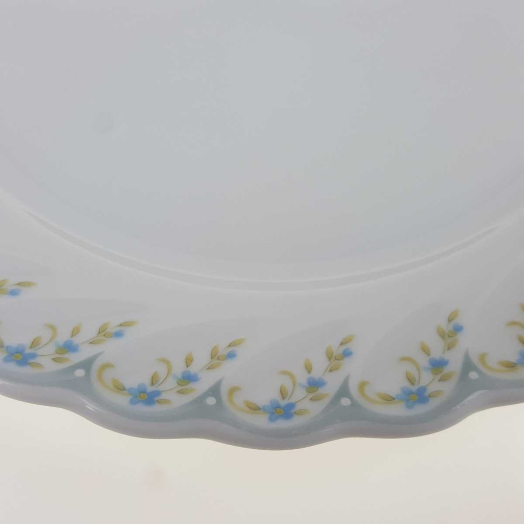 [458168281] Kuchenteller Dessertteller 19,5 cm Schirnding Bavaria Pallas Blaue Blumen Weiß Blumenranke gebraucht - gut Bild 3