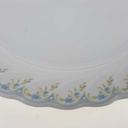[458168281] Kuchenteller Dessertteller 19,5 cm Schirnding Bavaria Pallas Blaue Blumen Weiß Blumenranke gebraucht - gut Bild 3