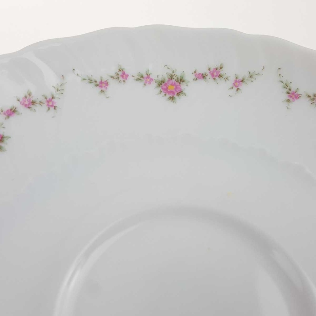 [458168282] Untertasse 15 cm Royal Tettau rosa Blumen Form 2829 Weiß gebraucht - gut Bild 4