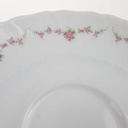 [458168282] Untertasse 15 cm Royal Tettau rosa Blumen Form 2829 Weiß gebraucht - gut Bild 4