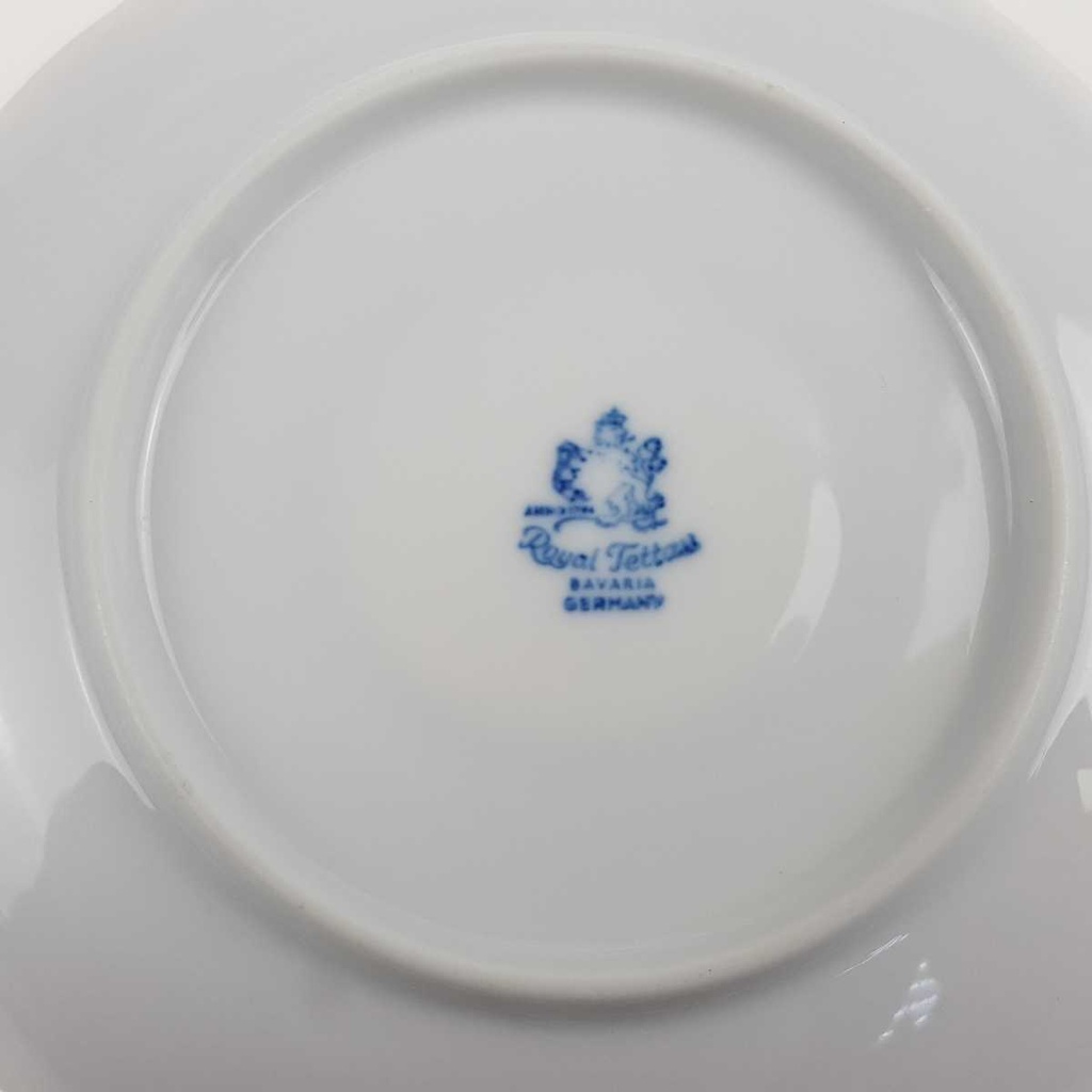 [458168282] Untertasse 15 cm Royal Tettau rosa Blumen Form 2829 Weiß gebraucht - gut Bild 5