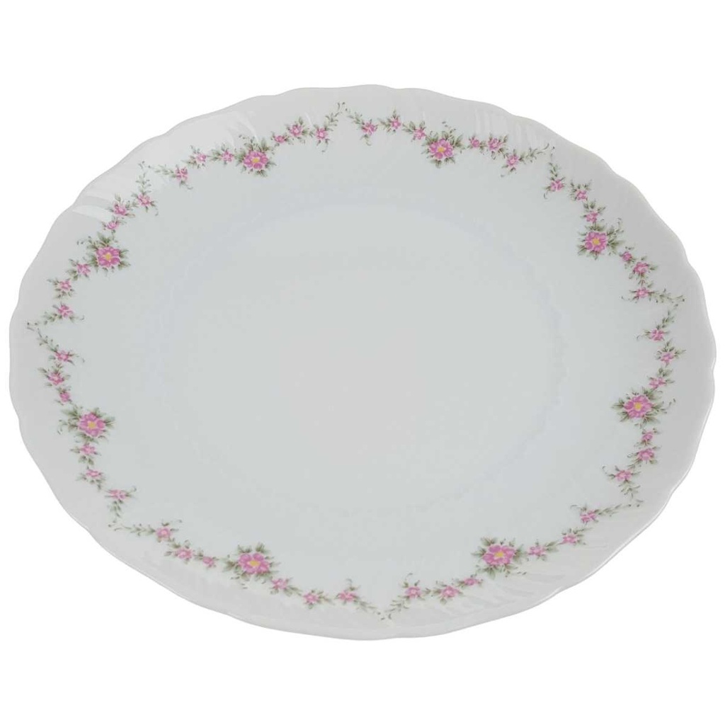 [458168283] Kuchenteller 20 cm Royal Tettau rosa Blumen Form 2829 Weiß gebraucht - gut Bild 2