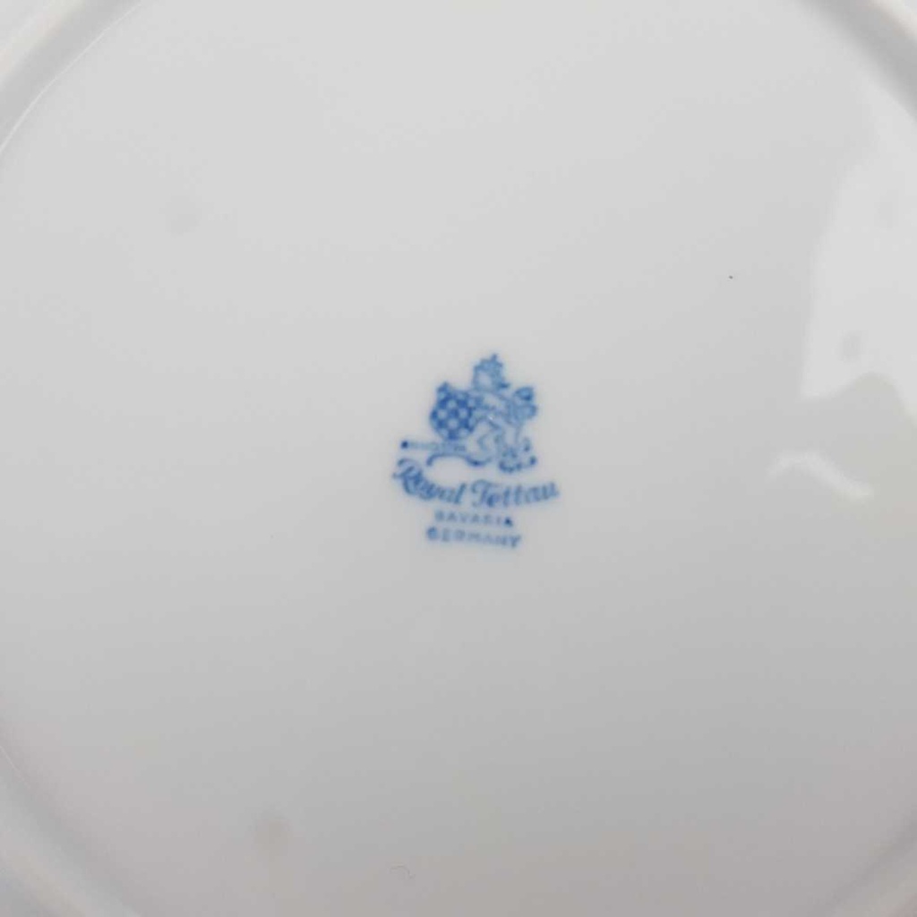 [458168283] Kuchenteller 20 cm Royal Tettau rosa Blumen Form 2829 Weiß gebraucht - gut Bild 5