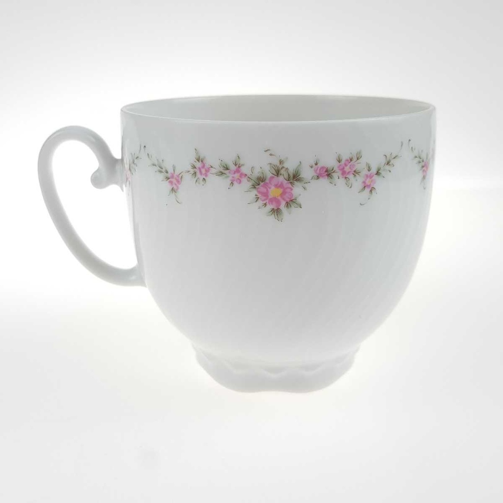 [458168284] Kaffeetasse 0,2 L Royal Tettau rosa Blumen Form 2829 Weiß gebraucht - gut Bild 3