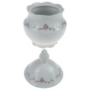 [458168285] Zuckerdose 12,7 cm Royal Tettau rosa Blumen Form 2829 Weiß gebraucht - gut Bild 2