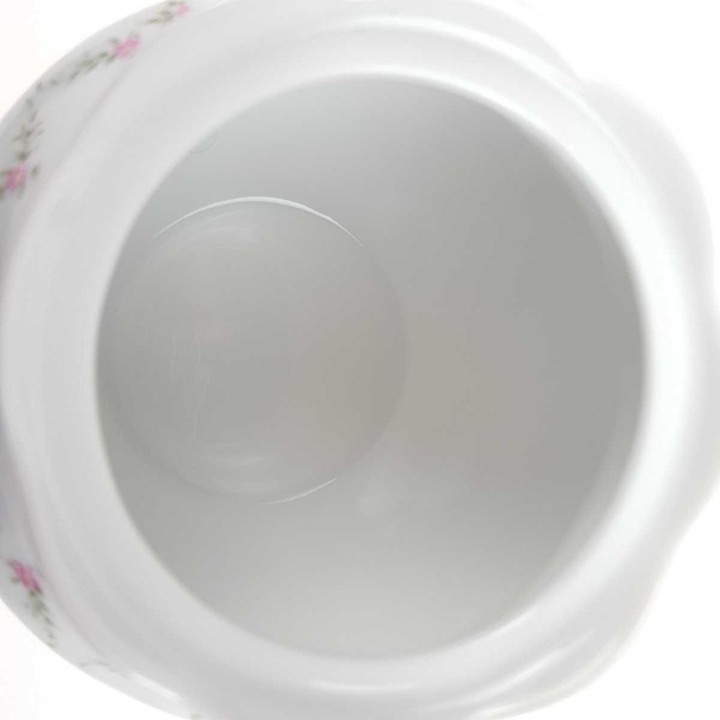 [458168285] Zuckerdose 12,7 cm Royal Tettau rosa Blumen Form 2829 Weiß gebraucht - gut Bild 4