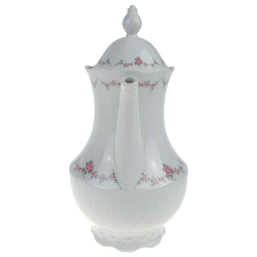 [458168287] Kaffeekanne 1,2 L Royal Tettau rosa Blumen Form 2829 Weiß gebraucht - gut Bild 2