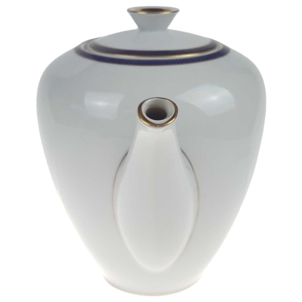 [458168288] Teekanne Goldrand 1,3 L KPM Krister Blau Gold gebraucht - gut Bild 2