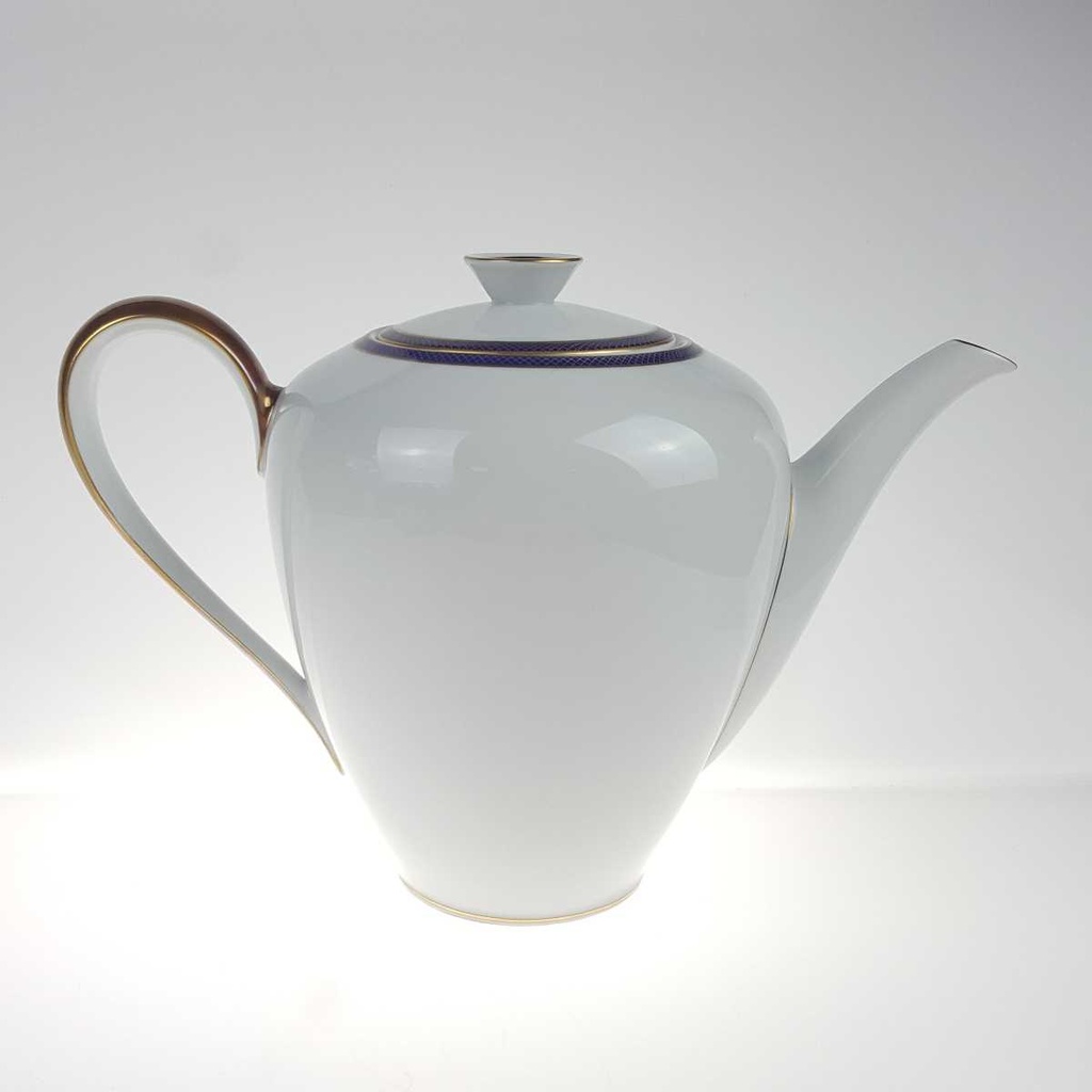 [458168288] Teekanne Goldrand 1,3 L KPM Krister Blau Gold gebraucht - gut Bild 3