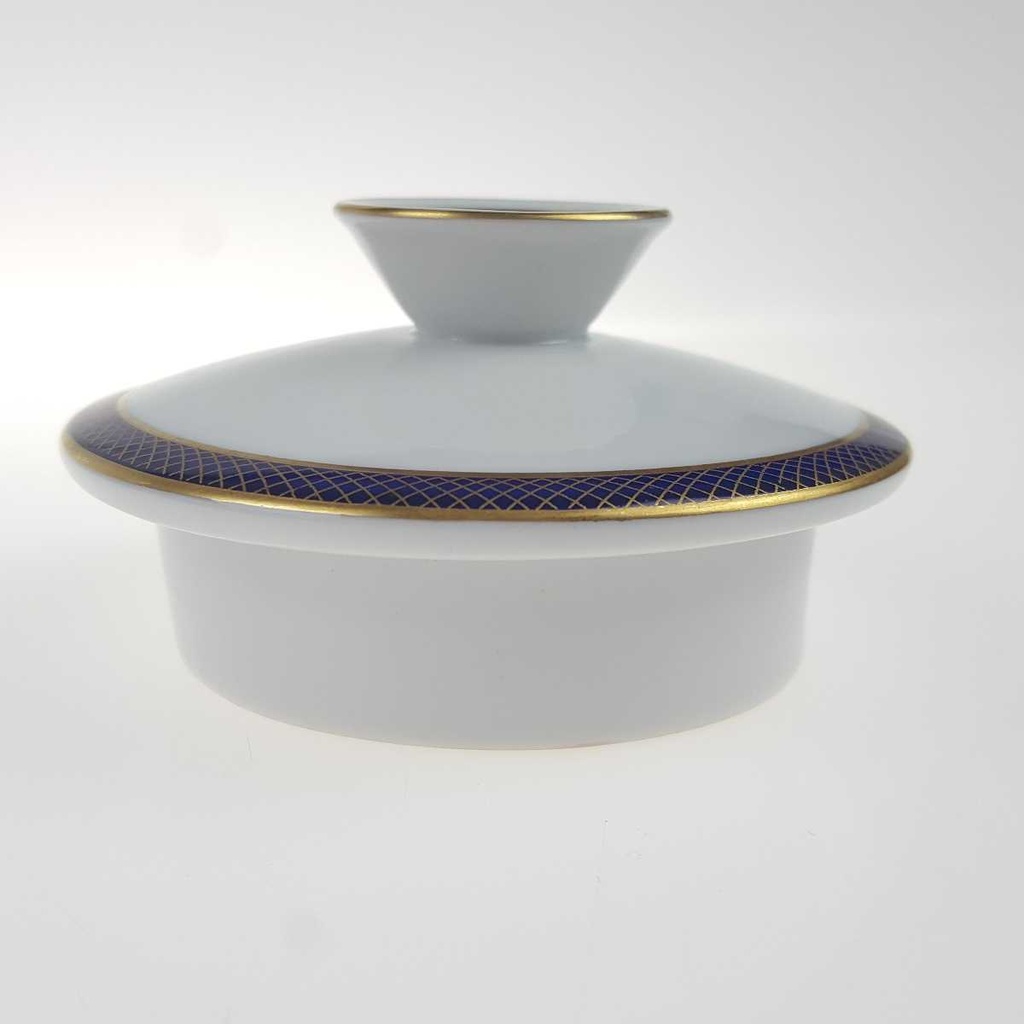 [458168288] Teekanne Goldrand 1,3 L KPM Krister Blau Gold gebraucht - gut Bild 7