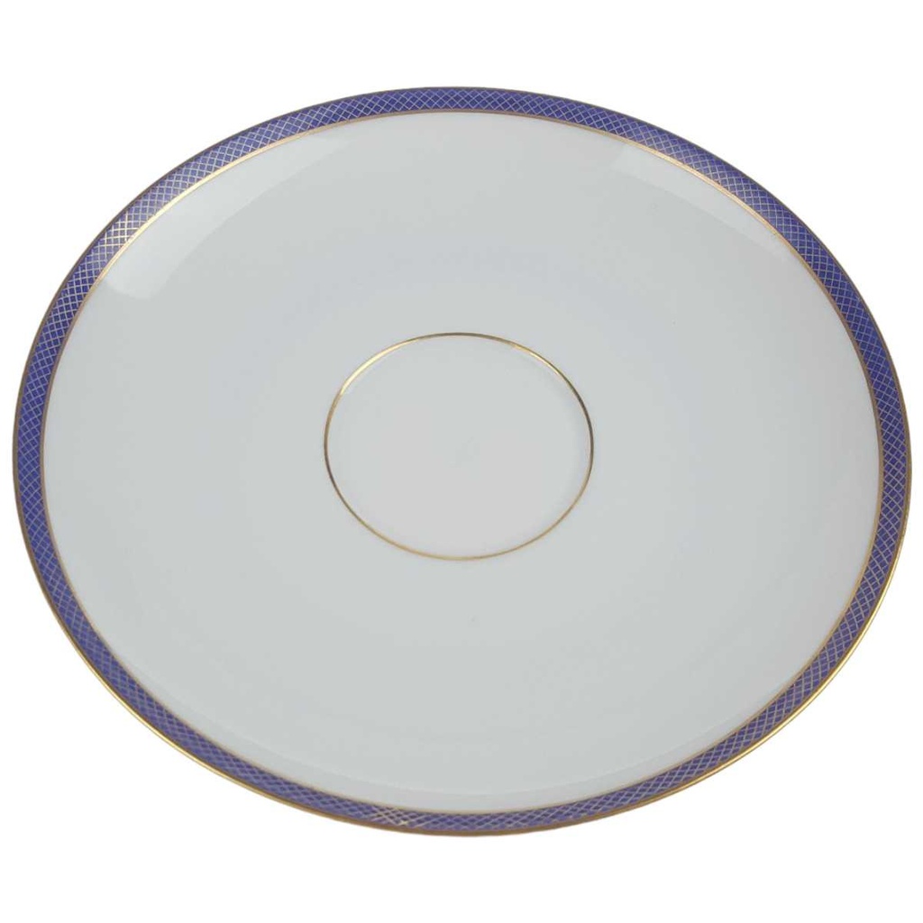 [458168291] Untertasse Goldrand 14,8 cm KPM Krister Blau Gold gebraucht - gut Bild 2