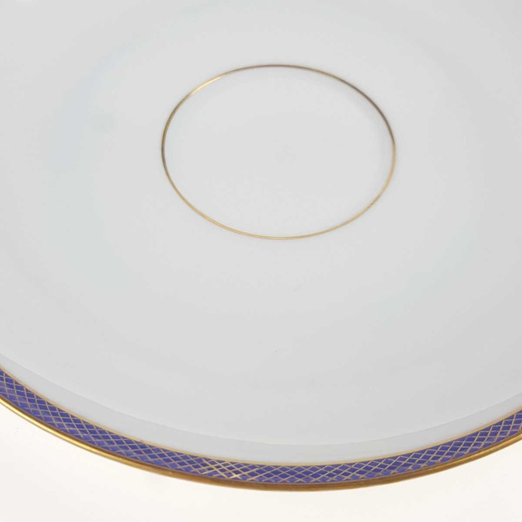 [458168291] Untertasse Goldrand 14,8 cm KPM Krister Blau Gold gebraucht - gut Bild 3