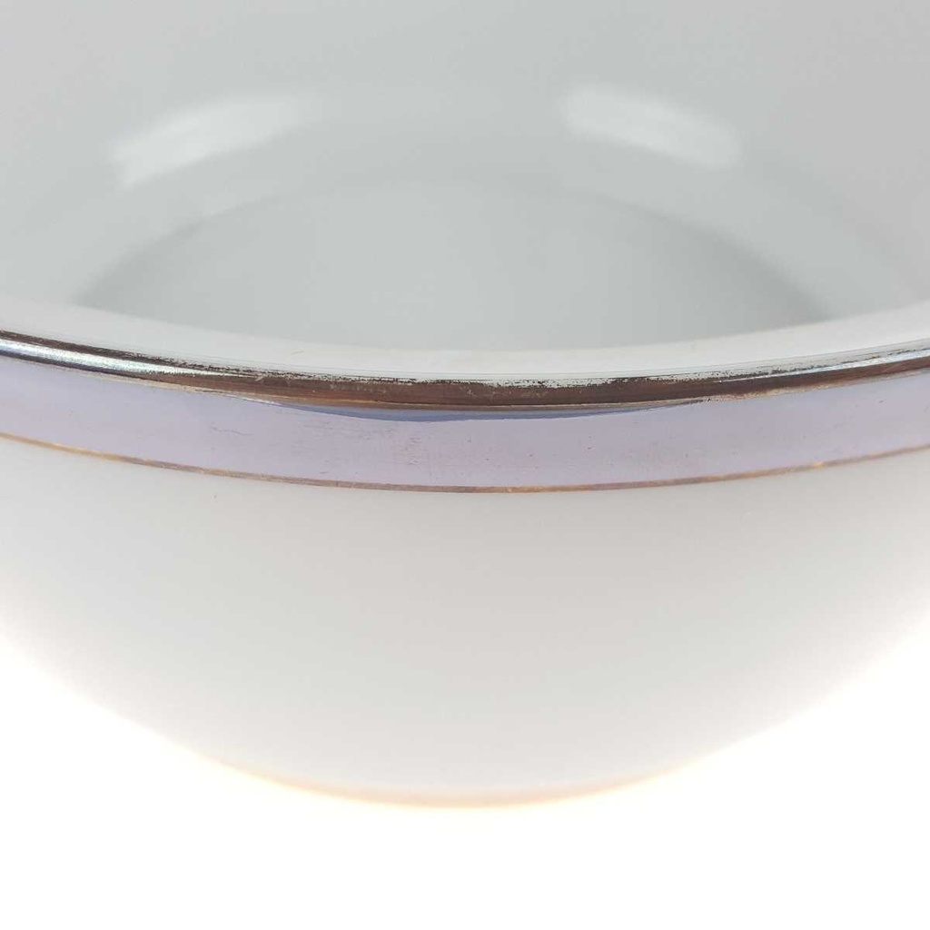 [458168294] Ragoutterrine Terrine Servierschüssel Goldrand 1,3 L 20,6 cm Schaller Blauband weiß Bavaria gebraucht - gut Bild 8