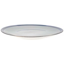 [458168295] Speiseteller Essteller Goldrand 24,2 cm Schaller Blauband weiß Bavaria gebraucht - gut Bild 2