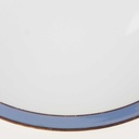 [458168295] Speiseteller Essteller Goldrand 24,2 cm Schaller Blauband weiß Bavaria gebraucht - gut Bild 4