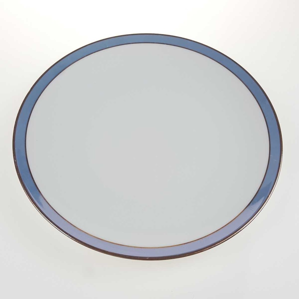 [458168296] Kuchenteller Dessertteller Goldrand 19,5 cm Schaller Blauband weiß Bavaria gebraucht - gut Bild 3