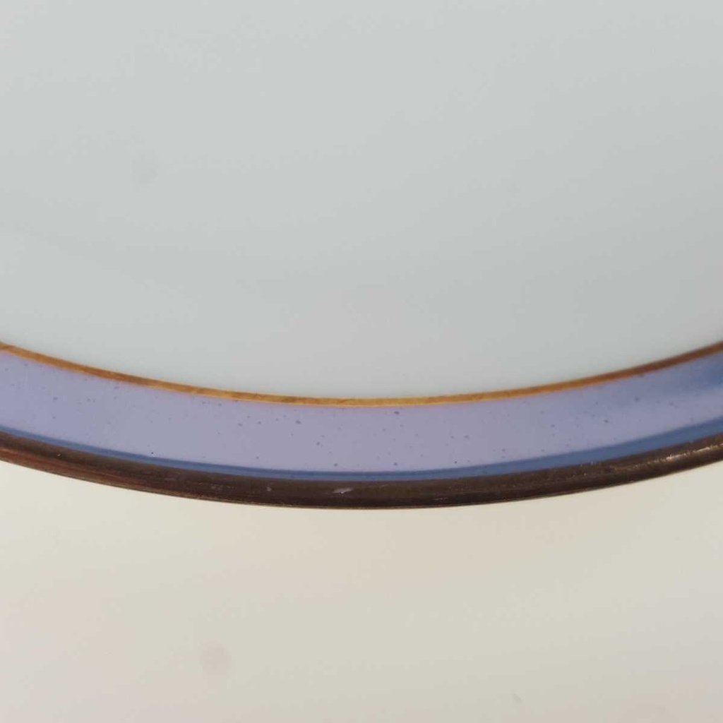 [458168296] Kuchenteller Dessertteller Goldrand 19,5 cm Schaller Blauband weiß Bavaria gebraucht - gut Bild 4