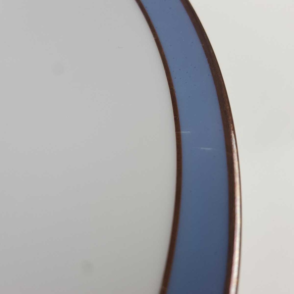 [458168296] Kuchenteller Dessertteller Goldrand 19,5 cm Schaller Blauband weiß Bavaria gebraucht - gut Bild 7
