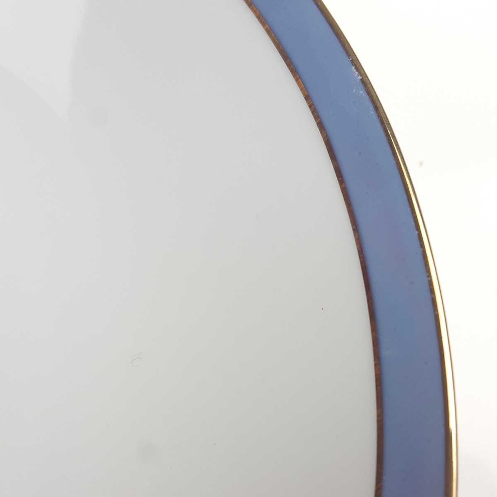 [458168297] Suppenteller Goldrand 21,5 cm Schaller Blauband weiß Bavaria gebraucht - gut Bild 5
