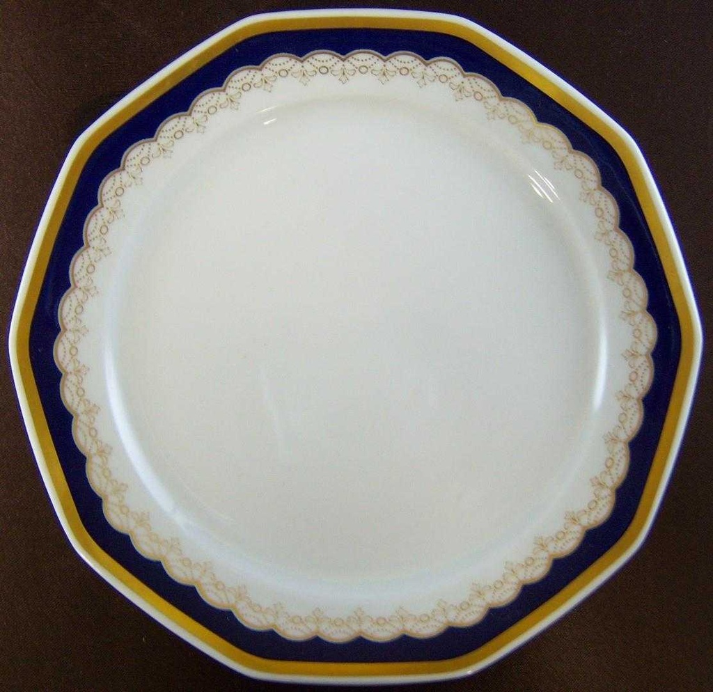 [4581683] Sauciere mit Teller Goldrand Winterling Marktleuthen Kobaltrand eckig gebraucht - sehr gut Bild 3